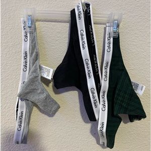 BRAND NEW Calvin Klein thong pack. Size Small